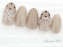 ラグジュアリーネイルズ オオミヤ(Luxury Nails Omiya)/モテ可愛*パールリボン