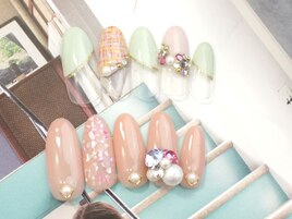 上品パステル#春ネイル