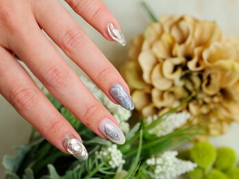 ソウ 難波店 nail salon Sou/ニュアンスグレーnail