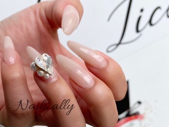 ネイルズアリー 立川店(Nails ally)/エアブラシ×ダイアミ×ロング