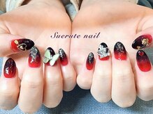 スエルテ ネイルサロン 北千住店/蝶々グラデーションネイル¥11000