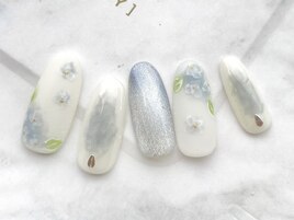 大人紫陽花ネイル