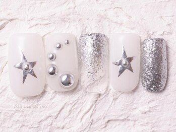 ネイルメゾン 渋谷店(NAIL MAISON)/シルバーY2K星￥6980