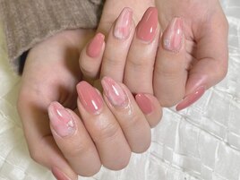 モヤモヤ春デザインネイル☆