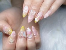 ネイルズバー 新宿店(Nails Bar)/パステルフラワーバタフライ