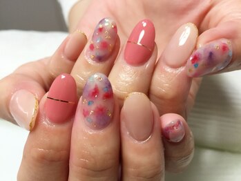 リリーヘブン(LILY HEAVEN)/ニュアンスflowerネイル