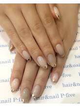 ヘアアンドネイル ピーファイブ(P-five)/オーロラフレンチネイル♪