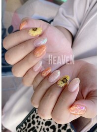 ひまわりネイル