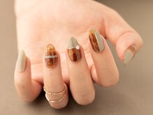ヴァンネイル(VINGT NAIL nail&eye beauty)/秋べっ甲ネイル