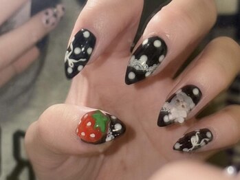 ジェミーネイル エビス(Jemiy nail ebisu)/個性派ガーリードット苺レース