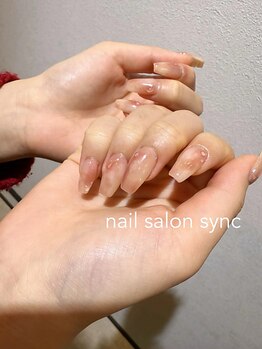 nail salon sync 【長さだし/フィルイン】の写真/期待と不安のネイルデビューもお任せ下さい!丁寧な施術でとハイクオリティな仕上がりに大満足のお声多数♪