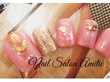 ネイルサロン アミティエ(Nail Salon Amitie)/フィルム×ビジューfootネイル