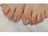 【再来】丁寧な甘皮ケア付き♪お任せニュアンスフットネイル★9720円♪