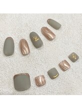 アイミーモア 国立店(aimer more)/マット×ニュアンスネイル