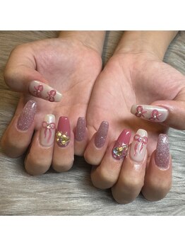 アース コアフュールボーテ 守谷店(EARTH coiffure beaute)/リボンネイル