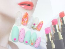 ネイルサロン ティディ(TIDY)/金箔ネオンカラー☆初回