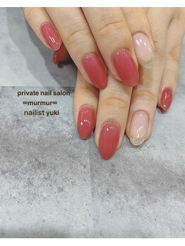 プライベート ネイルサロン マーマ(murmur)/ラメフレンチワンカラー