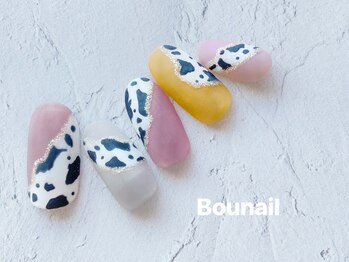 ボネール(nail & eyelash Bounail)/アニマル 牛柄 パステル 10480円