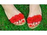 【パラジェルフットネイルワンカラー】/gel pedi ¥7000 (オフ代込)