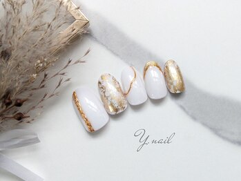 ワイネイル(Y.nail)/ゴールド×ホワイト