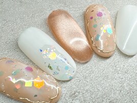 カラフルホロ ニュアンスネイル