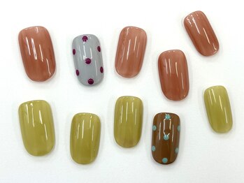 ネイルサロン クイール 小山店(NAIL SALON QUILL)/ドットワンカラー