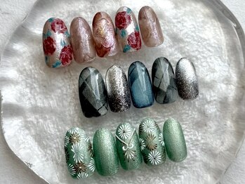 リライトネイル(Relight nail)の写真/繊細な筆使いで仕上げる“上品×季節感”デザイン。あなただけの特別な理想の指先を叶えます♪
