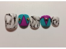 サニーサイドアップ ネイル(Sunny SideUp nail)/大理石pop art