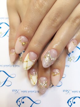 ネイルアンドアイラッシュサロン レア 千葉店(Lea)/◆キルティング逆フレンチ◆