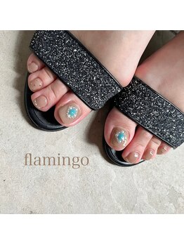 フラミンゴ(flamingo)/7月キャンペーンネイル