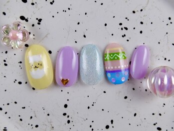 ショコ アンド ラム(Syoko&Lum)/☆イースター猫ちゃんネイル☆