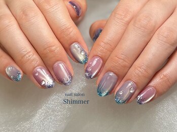 シマー(Shimmer)/梅雨ネイル