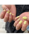 フレンチ　お花ネイル
