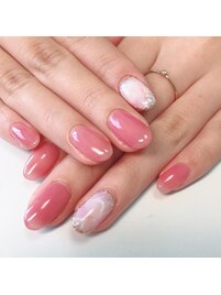 大理石風ニュアンスネイル