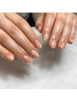 ネイル アル(NAIL ARU)/桃色にしずくぷっくり☆