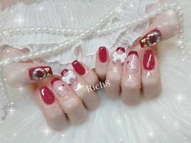 クリスマス★ボルドーネイル