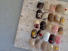 バレンタインネイル