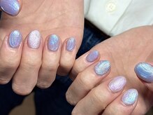 ヌル ネイル 堀江(NURU NAIL HORIE)/奥行マグネット×偏光ニュアンス