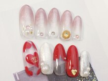 ネイルサロン ティディ(TIDY)/バレンタイン♪ハートネイル