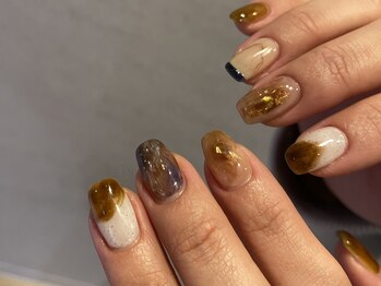 テラスヘア(TERRACE hair)/ネイビー×ブラウン