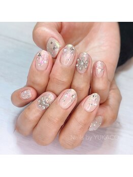 リグネイルスタジオ(Lig nail studio)/キラキラスノーネイル