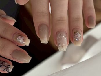 クルネ(QULNE)/手描き/お花/リボン