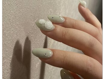 アイネイルズ 天神今泉店(I-nails)/【kanako.m】グリーンローズ