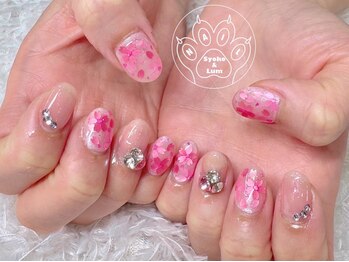 ショコ アンド ラム(Syoko&Lum)の写真/【アートやり放題コース！】痛ネイルも施術可能♪フリーデザイン(オフ込)90分¥8200/105分¥9700