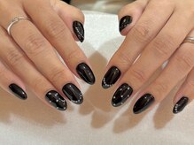 アルティノ ネイル ガーデン(altino nail garden)/ブラック/ガーリー/シンプル