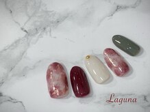 ラグウナ(Laguna)/タイダイとホイルネイル