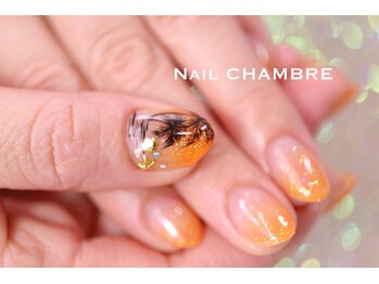 ネイル シャンブル(nail CHAMBRE)/夏カラーのラメグラ