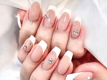 [パラジェル]華やか/白フレンチ!