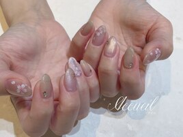 ふんわり桜ネイル