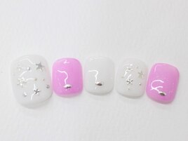 ホワイト　スターネイル